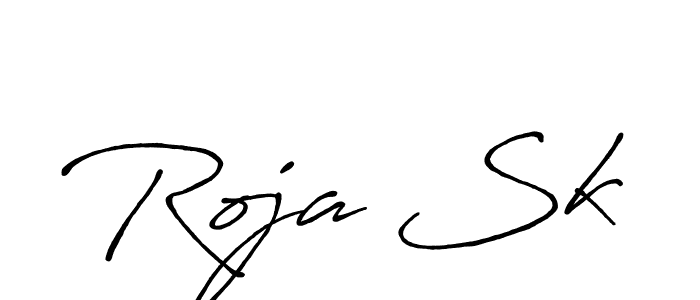 Design your own signature with our free online signature maker. With this signature software, you can create a handwritten (Antro_Vectra_Bolder) signature for name Roja Sk. Roja Sk signature style 7 images and pictures png