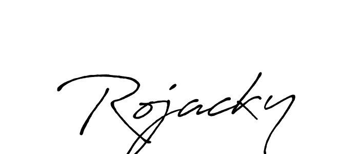 How to make Rojacky name signature. Use Antro_Vectra_Bolder style for creating short signs online. This is the latest handwritten sign. Rojacky signature style 7 images and pictures png