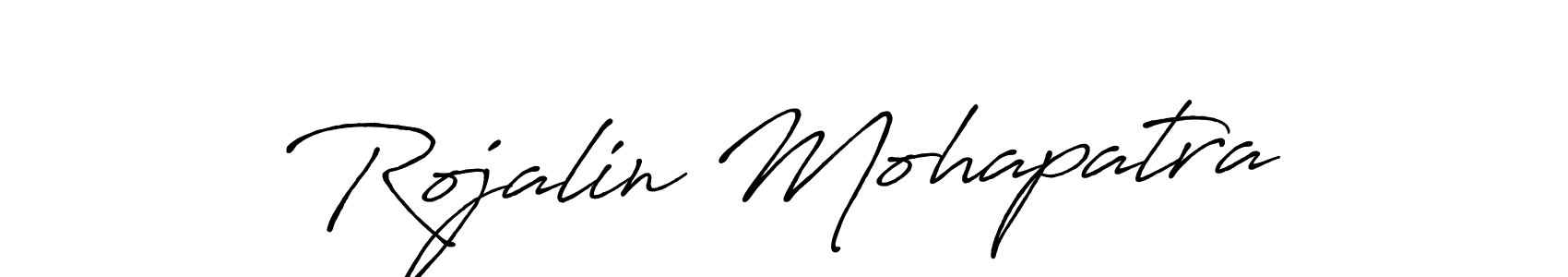 Create a beautiful signature design for name Rojalin Mohapatra. With this signature (Antro_Vectra_Bolder) fonts, you can make a handwritten signature for free. Rojalin Mohapatra signature style 7 images and pictures png