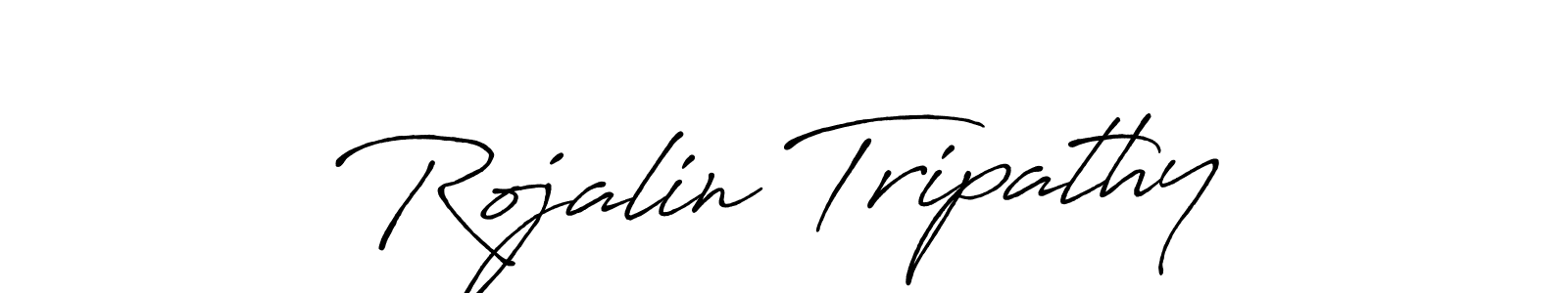 Create a beautiful signature design for name Rojalin Tripathy. With this signature (Antro_Vectra_Bolder) fonts, you can make a handwritten signature for free. Rojalin Tripathy signature style 7 images and pictures png