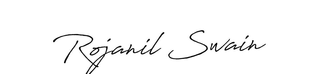 Use a signature maker to create a handwritten signature online. With this signature software, you can design (Antro_Vectra_Bolder) your own signature for name Rojanil Swain. Rojanil Swain signature style 7 images and pictures png