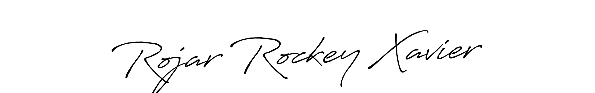 Design your own signature with our free online signature maker. With this signature software, you can create a handwritten (Antro_Vectra_Bolder) signature for name Rojar Rockey Xavier. Rojar Rockey Xavier signature style 7 images and pictures png