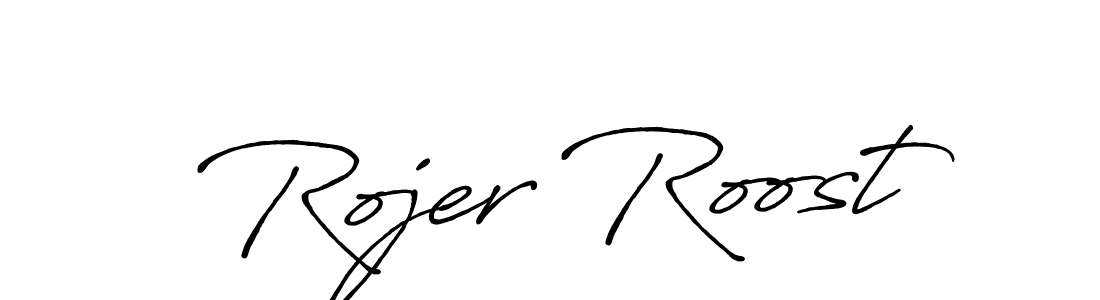 How to make Rojer Roost name signature. Use Antro_Vectra_Bolder style for creating short signs online. This is the latest handwritten sign. Rojer Roost signature style 7 images and pictures png