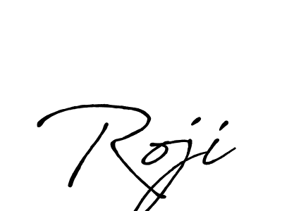 Design your own signature with our free online signature maker. With this signature software, you can create a handwritten (Antro_Vectra_Bolder) signature for name Roji. Roji signature style 7 images and pictures png