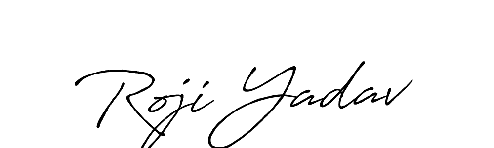 Also You can easily find your signature by using the search form. We will create Roji Yadav name handwritten signature images for you free of cost using Antro_Vectra_Bolder sign style. Roji Yadav signature style 7 images and pictures png