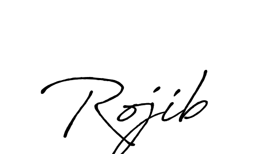 Design your own signature with our free online signature maker. With this signature software, you can create a handwritten (Antro_Vectra_Bolder) signature for name Rojib. Rojib signature style 7 images and pictures png