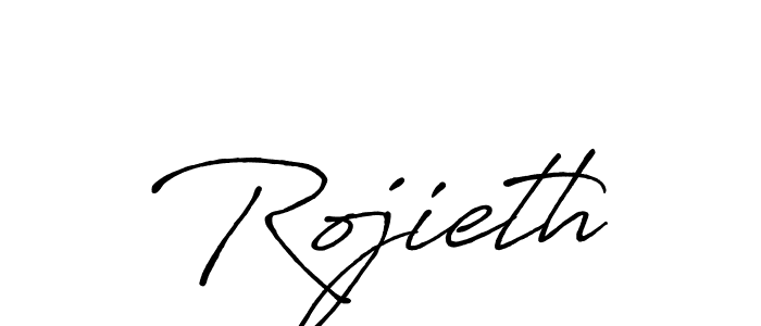 How to make Rojieth signature? Antro_Vectra_Bolder is a professional autograph style. Create handwritten signature for Rojieth name. Rojieth signature style 7 images and pictures png