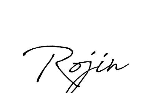 Create a beautiful signature design for name Rojin. With this signature (Antro_Vectra_Bolder) fonts, you can make a handwritten signature for free. Rojin signature style 7 images and pictures png