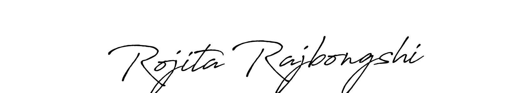 How to make Rojita Rajbongshi name signature. Use Antro_Vectra_Bolder style for creating short signs online. This is the latest handwritten sign. Rojita Rajbongshi signature style 7 images and pictures png