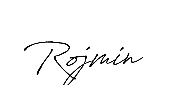 You should practise on your own different ways (Antro_Vectra_Bolder) to write your name (Rojmin) in signature. don't let someone else do it for you. Rojmin signature style 7 images and pictures png