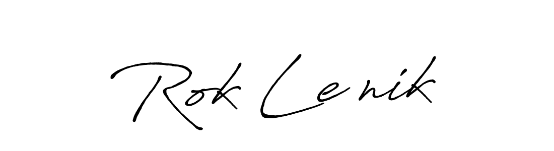 It looks lik you need a new signature style for name Rok Lešnik. Design unique handwritten (Antro_Vectra_Bolder) signature with our free signature maker in just a few clicks. Rok Lešnik signature style 7 images and pictures png