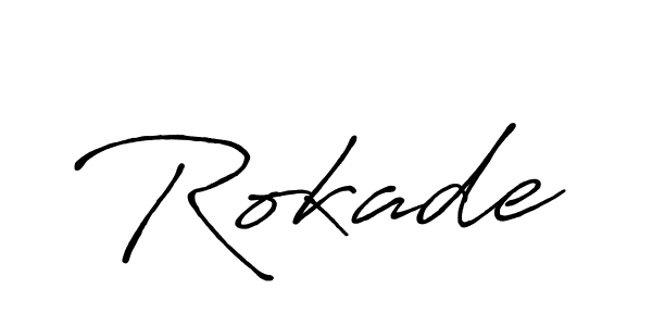 How to make Rokade name signature. Use Antro_Vectra_Bolder style for creating short signs online. This is the latest handwritten sign. Rokade signature style 7 images and pictures png