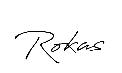 Create a beautiful signature design for name Rokas. With this signature (Antro_Vectra_Bolder) fonts, you can make a handwritten signature for free. Rokas signature style 7 images and pictures png