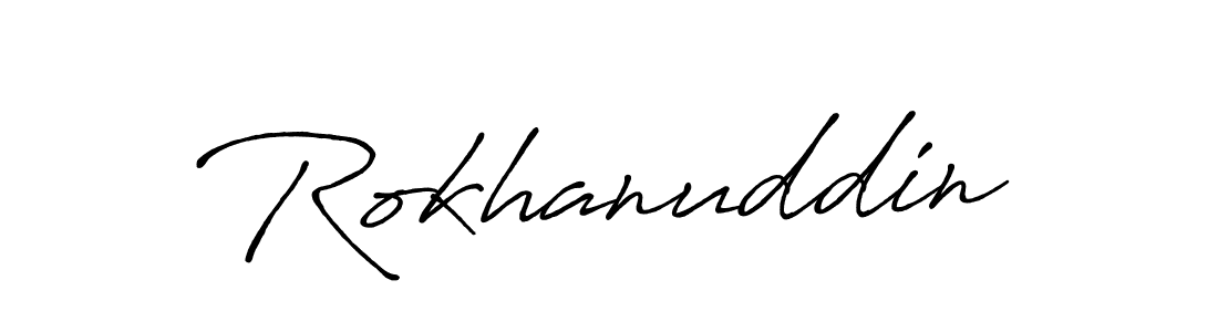 Make a beautiful signature design for name Rokhanuddin. Use this online signature maker to create a handwritten signature for free. Rokhanuddin signature style 7 images and pictures png