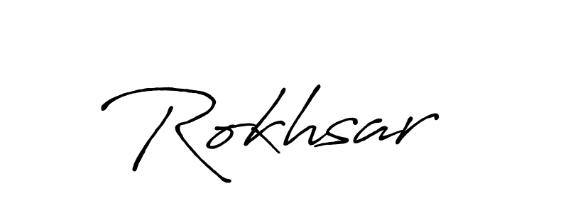 Use a signature maker to create a handwritten signature online. With this signature software, you can design (Antro_Vectra_Bolder) your own signature for name Rokhsar . Rokhsar  signature style 7 images and pictures png