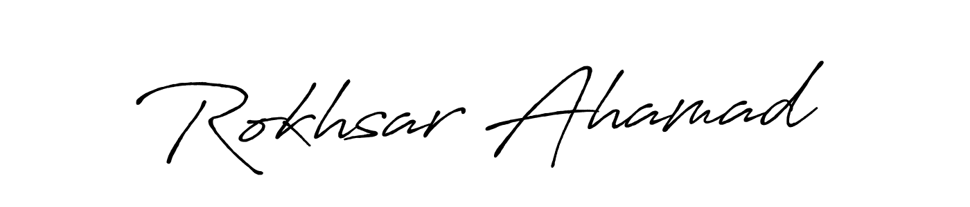 You can use this online signature creator to create a handwritten signature for the name Rokhsar Ahamad. This is the best online autograph maker. Rokhsar Ahamad signature style 7 images and pictures png