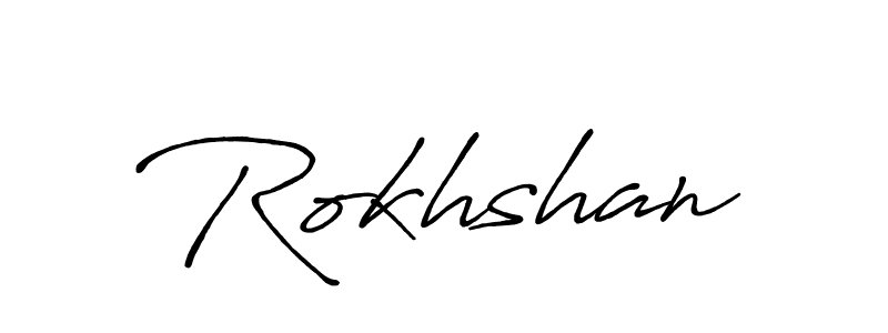 if you are searching for the best signature style for your name Rokhshan. so please give up your signature search. here we have designed multiple signature styles  using Antro_Vectra_Bolder. Rokhshan signature style 7 images and pictures png