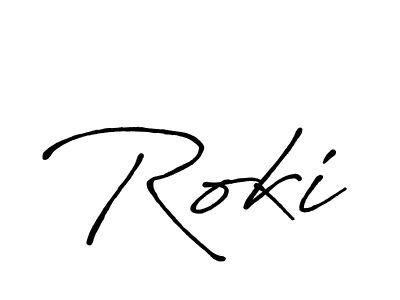 Also we have Roki name is the best signature style. Create professional handwritten signature collection using Antro_Vectra_Bolder autograph style. Roki signature style 7 images and pictures png