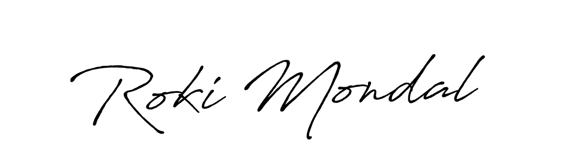 Also we have Roki Mondal name is the best signature style. Create professional handwritten signature collection using Antro_Vectra_Bolder autograph style. Roki Mondal signature style 7 images and pictures png