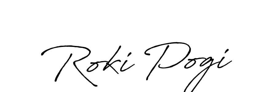 Also You can easily find your signature by using the search form. We will create Roki Pogi name handwritten signature images for you free of cost using Antro_Vectra_Bolder sign style. Roki Pogi signature style 7 images and pictures png