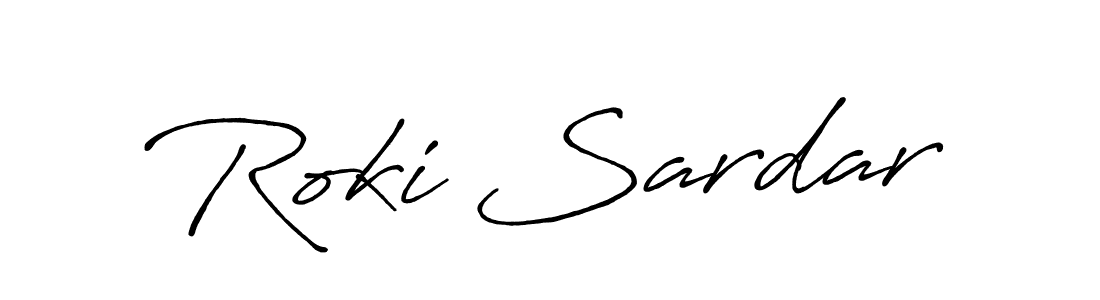 The best way (Antro_Vectra_Bolder) to make a short signature is to pick only two or three words in your name. The name Roki Sardar include a total of six letters. For converting this name. Roki Sardar signature style 7 images and pictures png