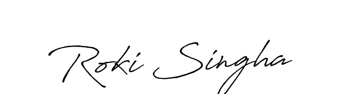 You should practise on your own different ways (Antro_Vectra_Bolder) to write your name (Roki Singha) in signature. don't let someone else do it for you. Roki Singha signature style 7 images and pictures png