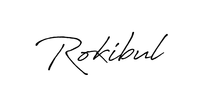 Design your own signature with our free online signature maker. With this signature software, you can create a handwritten (Antro_Vectra_Bolder) signature for name Rokibul. Rokibul signature style 7 images and pictures png