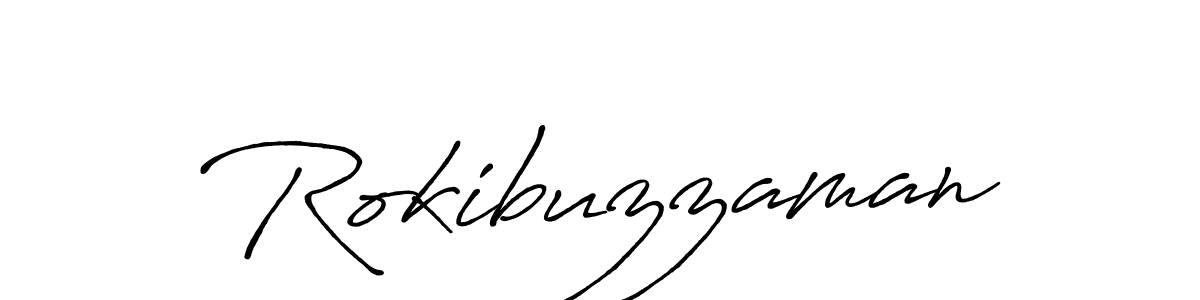 Use a signature maker to create a handwritten signature online. With this signature software, you can design (Antro_Vectra_Bolder) your own signature for name Rokibuzzaman. Rokibuzzaman signature style 7 images and pictures png