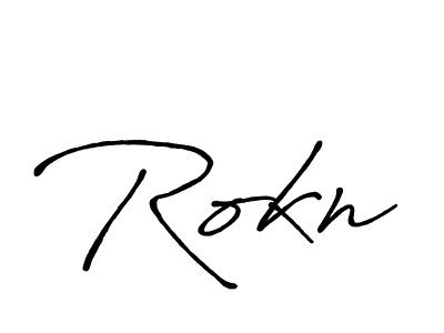 Also we have Rokn name is the best signature style. Create professional handwritten signature collection using Antro_Vectra_Bolder autograph style. Rokn signature style 7 images and pictures png