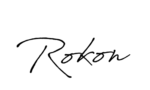 Once you've used our free online signature maker to create your best signature Antro_Vectra_Bolder style, it's time to enjoy all of the benefits that Rokon name signing documents. Rokon signature style 7 images and pictures png