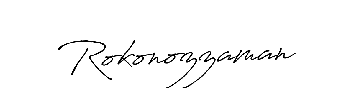 Make a beautiful signature design for name Rokonozzaman. Use this online signature maker to create a handwritten signature for free. Rokonozzaman signature style 7 images and pictures png