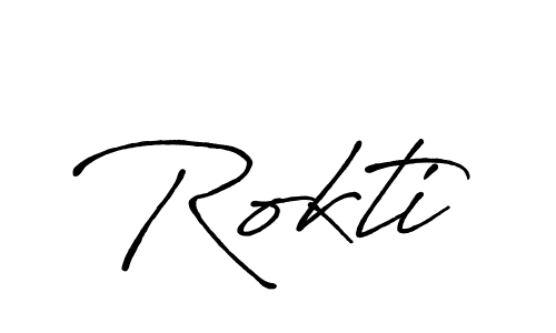 The best way (Antro_Vectra_Bolder) to make a short signature is to pick only two or three words in your name. The name Rokti include a total of six letters. For converting this name. Rokti signature style 7 images and pictures png