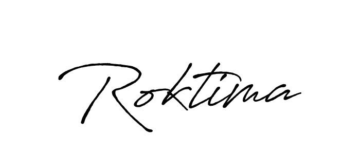 Make a beautiful signature design for name Roktima. With this signature (Antro_Vectra_Bolder) style, you can create a handwritten signature for free. Roktima signature style 7 images and pictures png