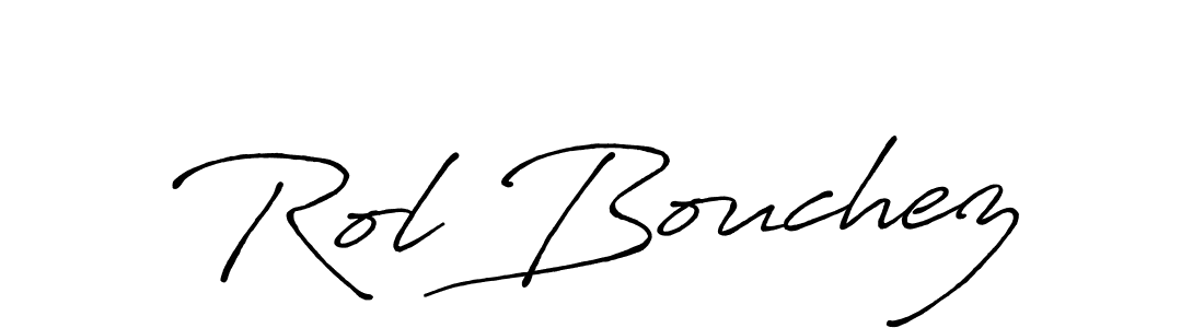 How to make Rol Bouchez name signature. Use Antro_Vectra_Bolder style for creating short signs online. This is the latest handwritten sign. Rol Bouchez signature style 7 images and pictures png