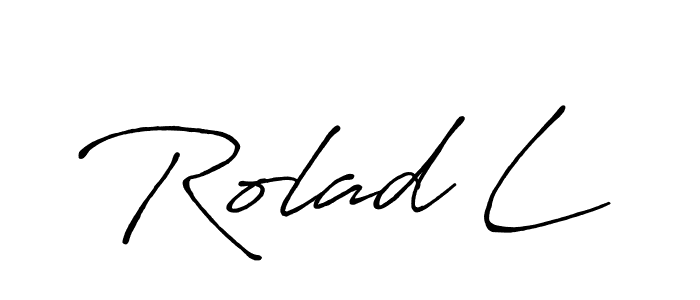 Create a beautiful signature design for name Rolad L. With this signature (Antro_Vectra_Bolder) fonts, you can make a handwritten signature for free. Rolad L signature style 7 images and pictures png