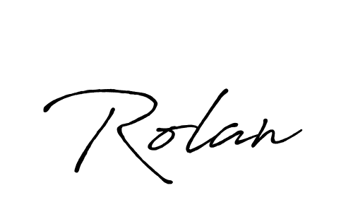 Design your own signature with our free online signature maker. With this signature software, you can create a handwritten (Antro_Vectra_Bolder) signature for name Rolan. Rolan signature style 7 images and pictures png