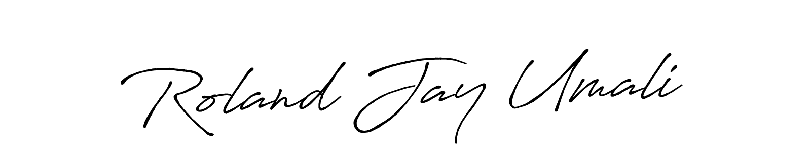 Antro_Vectra_Bolder is a professional signature style that is perfect for those who want to add a touch of class to their signature. It is also a great choice for those who want to make their signature more unique. Get Roland Jay Umali name to fancy signature for free. Roland Jay Umali signature style 7 images and pictures png