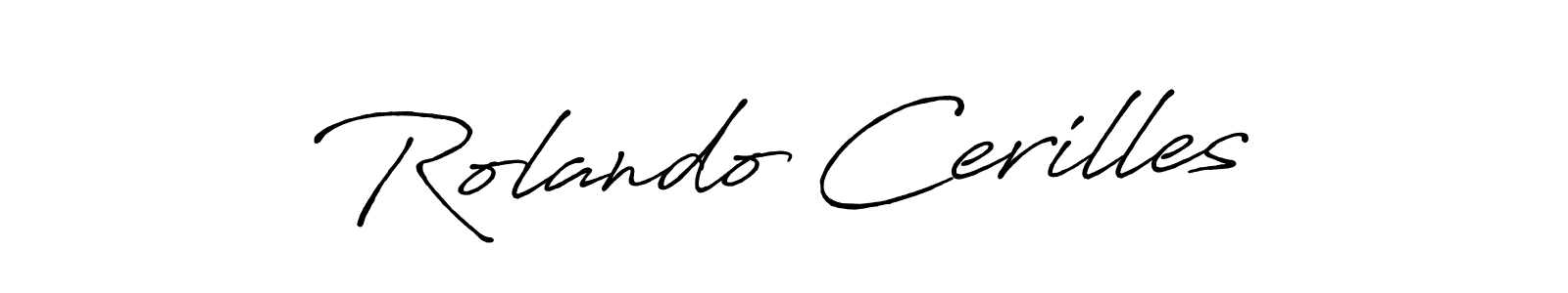 Make a short Rolando Cerilles signature style. Manage your documents anywhere anytime using Antro_Vectra_Bolder. Create and add eSignatures, submit forms, share and send files easily. Rolando Cerilles signature style 7 images and pictures png
