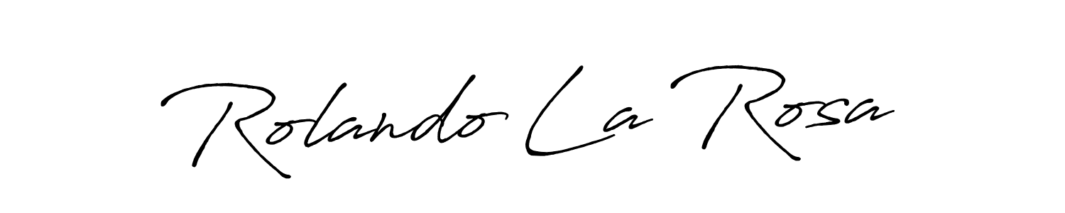 Similarly Antro_Vectra_Bolder is the best handwritten signature design. Signature creator online .You can use it as an online autograph creator for name Rolando La Rosa. Rolando La Rosa signature style 7 images and pictures png