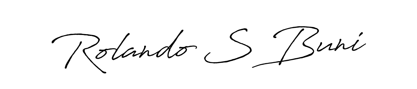 How to make Rolando S Buni signature? Antro_Vectra_Bolder is a professional autograph style. Create handwritten signature for Rolando S Buni name. Rolando S Buni signature style 7 images and pictures png