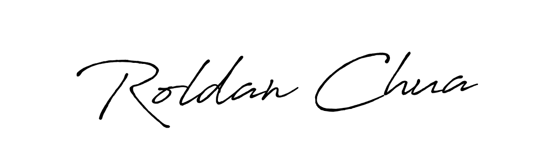 Roldan Chua stylish signature style. Best Handwritten Sign (Antro_Vectra_Bolder) for my name. Handwritten Signature Collection Ideas for my name Roldan Chua. Roldan Chua signature style 7 images and pictures png
