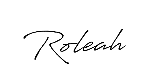 Roleah stylish signature style. Best Handwritten Sign (Antro_Vectra_Bolder) for my name. Handwritten Signature Collection Ideas for my name Roleah. Roleah signature style 7 images and pictures png