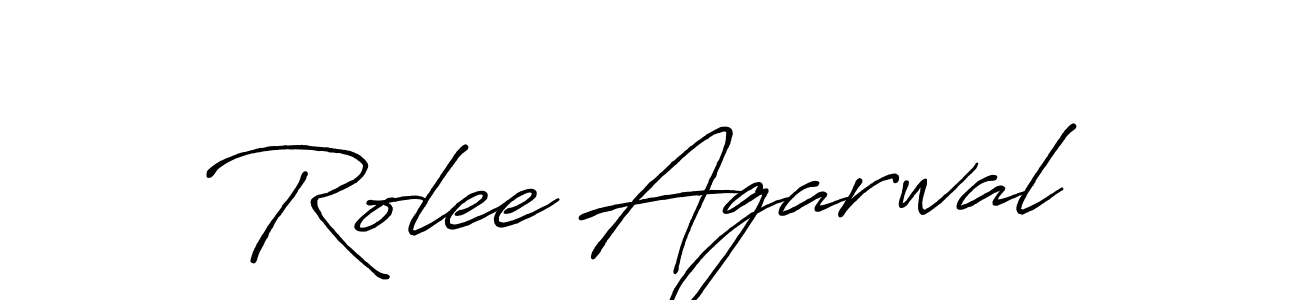 Rolee Agarwal stylish signature style. Best Handwritten Sign (Antro_Vectra_Bolder) for my name. Handwritten Signature Collection Ideas for my name Rolee Agarwal. Rolee Agarwal signature style 7 images and pictures png