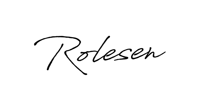 How to make Rolesen signature? Antro_Vectra_Bolder is a professional autograph style. Create handwritten signature for Rolesen name. Rolesen signature style 7 images and pictures png