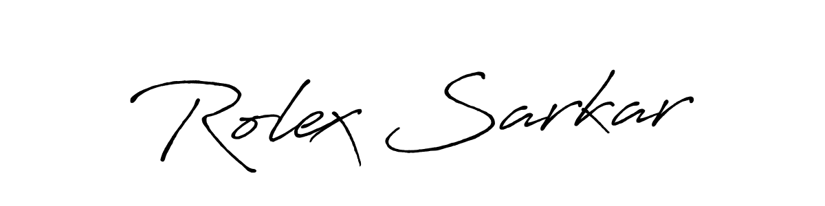 Also we have Rolex Sarkar name is the best signature style. Create professional handwritten signature collection using Antro_Vectra_Bolder autograph style. Rolex Sarkar signature style 7 images and pictures png