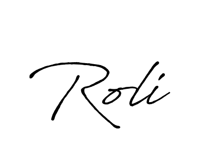 Design your own signature with our free online signature maker. With this signature software, you can create a handwritten (Antro_Vectra_Bolder) signature for name Roli. Roli signature style 7 images and pictures png