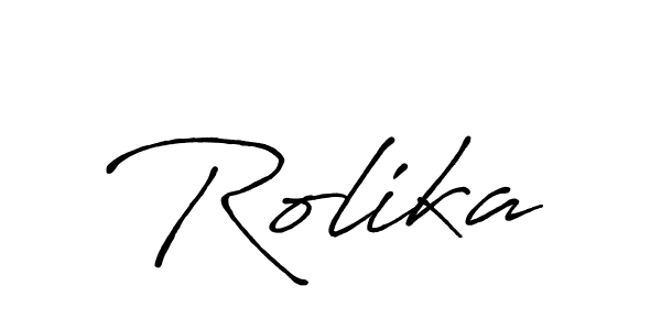 Rolika stylish signature style. Best Handwritten Sign (Antro_Vectra_Bolder) for my name. Handwritten Signature Collection Ideas for my name Rolika. Rolika signature style 7 images and pictures png