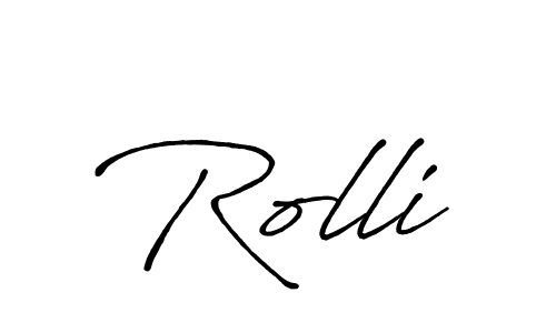 Design your own signature with our free online signature maker. With this signature software, you can create a handwritten (Antro_Vectra_Bolder) signature for name Rolli. Rolli signature style 7 images and pictures png