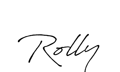 Design your own signature with our free online signature maker. With this signature software, you can create a handwritten (Antro_Vectra_Bolder) signature for name Rolly. Rolly signature style 7 images and pictures png