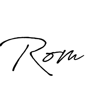 Also You can easily find your signature by using the search form. We will create Rom name handwritten signature images for you free of cost using Antro_Vectra_Bolder sign style. Rom signature style 7 images and pictures png